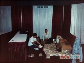 Gilbert and Paul setup the DCS booth