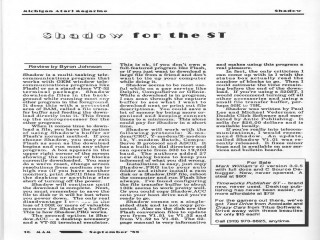 Shadow review Michigan Atari Magazine Sept 1988 v3n8
