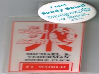 World of Atari (Dallas) show vendor badge